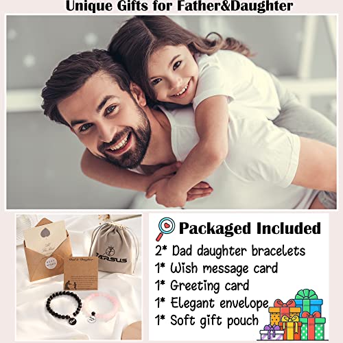 Father's Day Gifts, Father's Day Gifts From Daughter, Dad Gifts From Daughter, Gifts For Dad Who Wants Nothing Matching Daddy Daughter Bracelet Birthday Valentines Christmas Jewelry Gifts For Father Daughter #TOP5