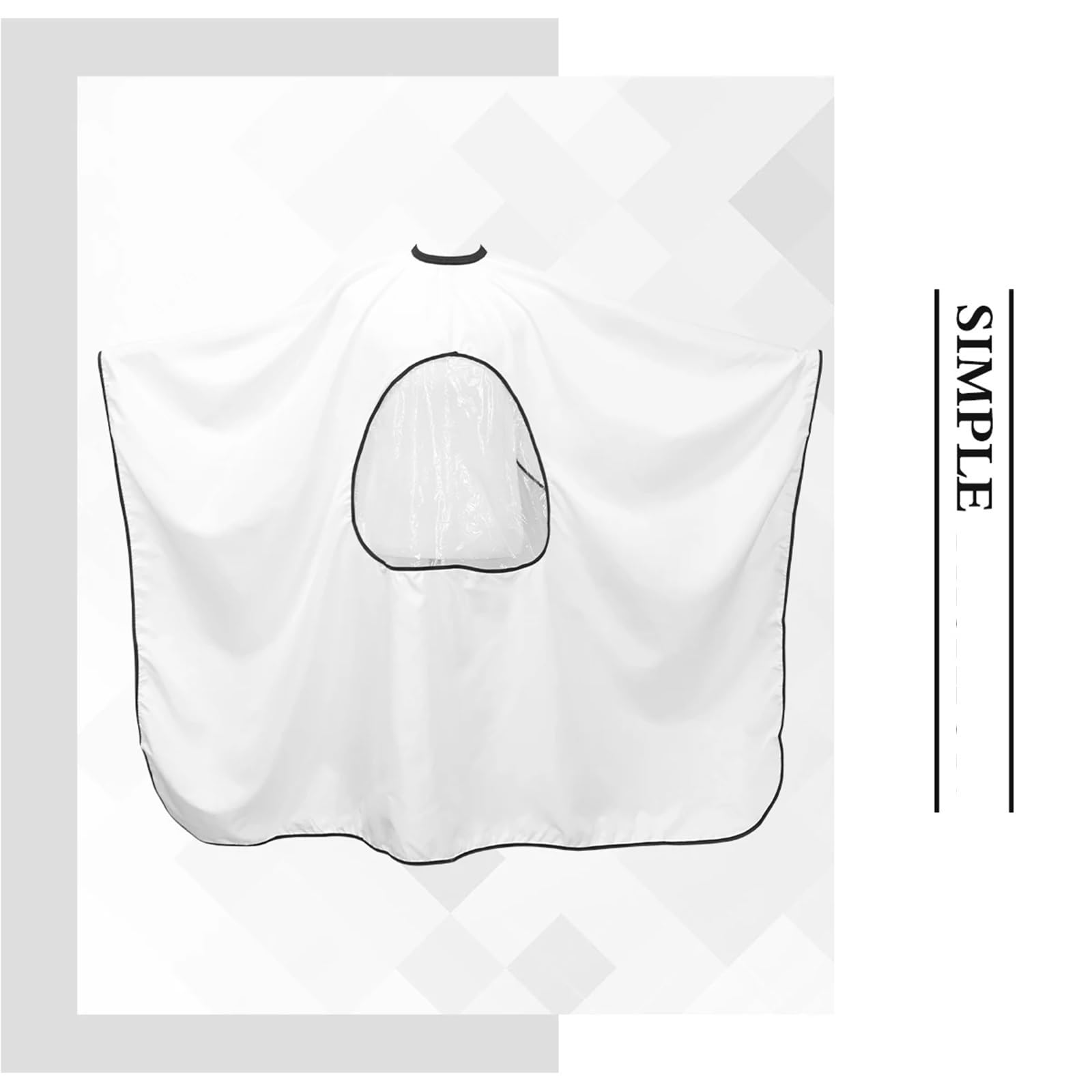 Capo Barbiere Grembiule da Taglio for Parrucchiere, 3 Pezzi, Panno da Taglio, Mantello da Parrucchiere Trasparente Impermeabile, for Parrucchiere(White)