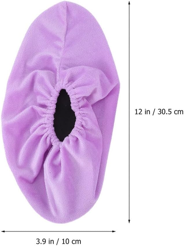 BESPORTBLE 2 Pack Bowling Shoe Covers Felt Bowling Shoe Protectors Soft Lint Material Anti-Slip Washable Accessories Equipment Violet