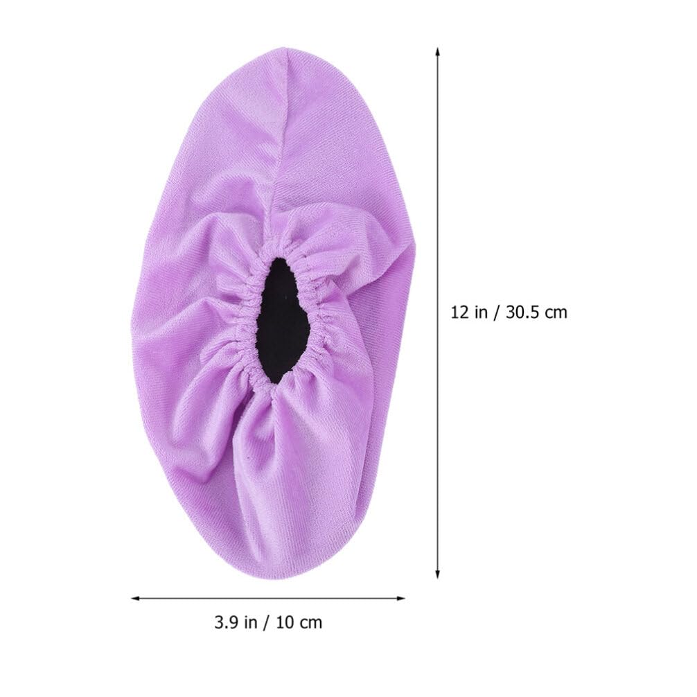 BESPORTBLE 2 Pack Bowling Shoe Covers Felt Bowling Shoe Protectors Soft Lint Material Anti-Slip Washable Accessories Equipment Violet