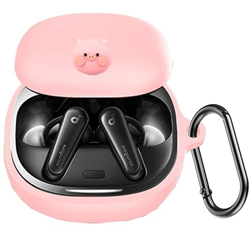KOMININA ケース Anker Soundcore Liberty 4 用のケース 可愛い ワイヤレス イヤホンケース Soundcore Liberty 4 用 カバー 装着充電可能 イヤホンカバー 落下防止 キズ防止 耐衝撃 防水 防塵 軽量 シ