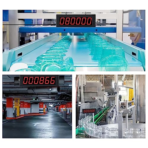 Contador digital infrarrojo LED para cinta transportadora. Pantalla de 4 dígitos. Conteo de hasta 9999. Alcance de detección de 1000 cm. Ideal para entornos industriales y educativos.