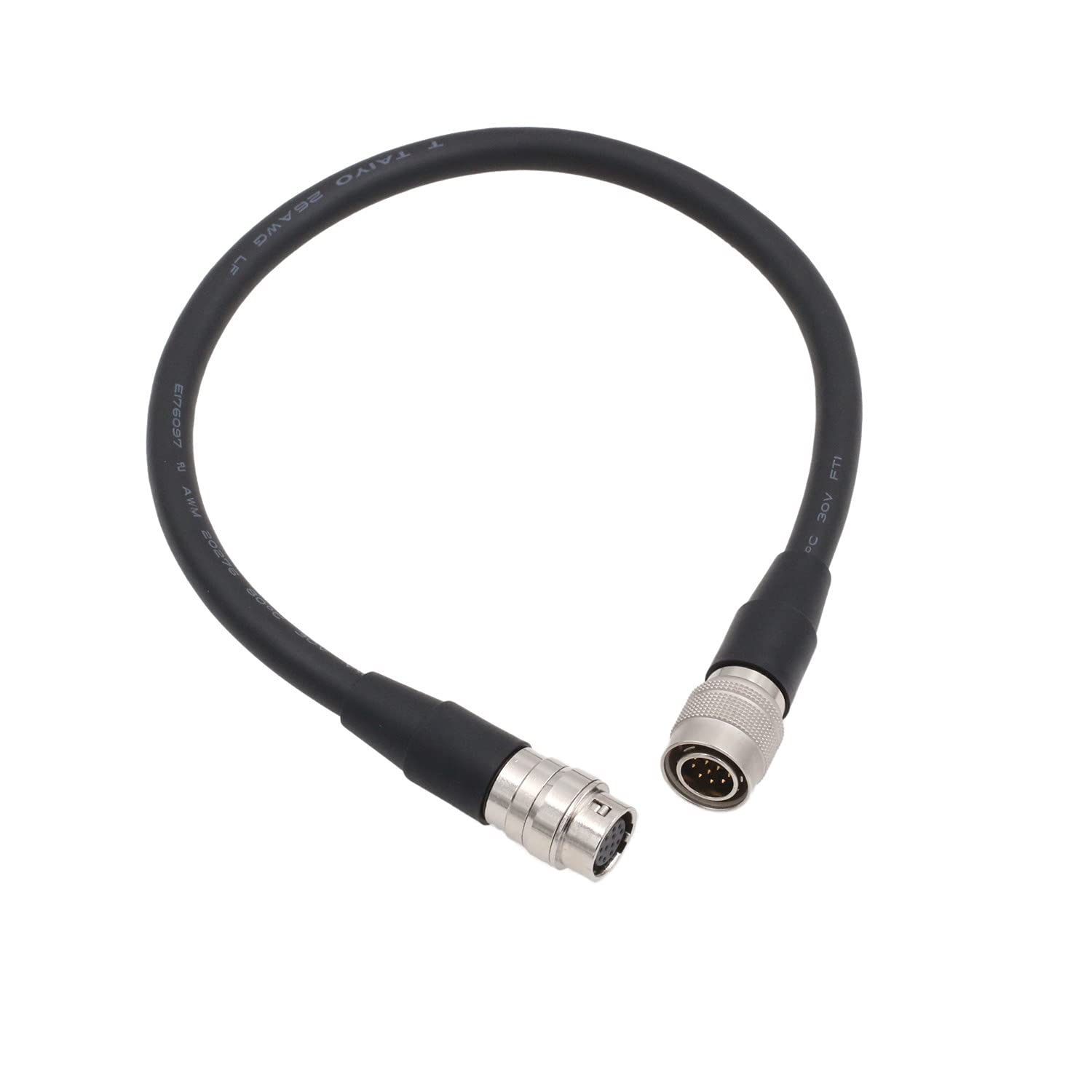 HangTon Cable for Fujinon Canon Panasonic Camera ENG Lens Iris Zoom Focus Extension, Hirose 12 Pin Male to 12 Pin Female 12" AW-CA12T12A