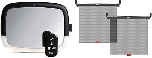 Miniatura 9 de Munchkin Brica Night Light Baby In-Sight espejo para bebé ajustable giratorio para auto de gran angular con LED sin reflejos luz nocturna a prueba