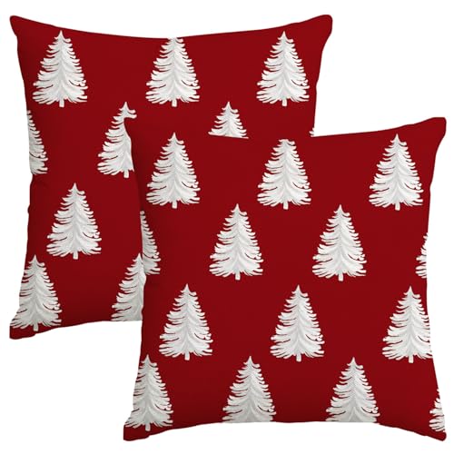 Miaikoe Weihnachtskissen Abdeckungen 50x50cm Set von 2 Dekorative...