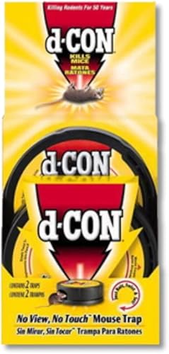 d-CON Trampa para ratones sin visión, sin tacto, 2 trampas (paquete de 2)