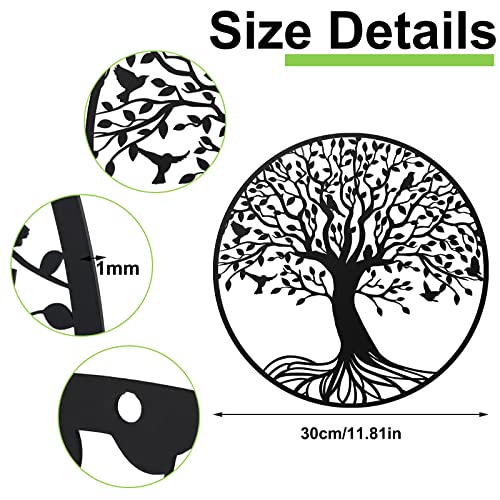 Demissle GL-DEMISSLE-86 Tree Of Life Metal Wall Art 11.8 Inch Wall Hanging Family Tree Wall Decor Hanging Garden Sculptures thumb #2