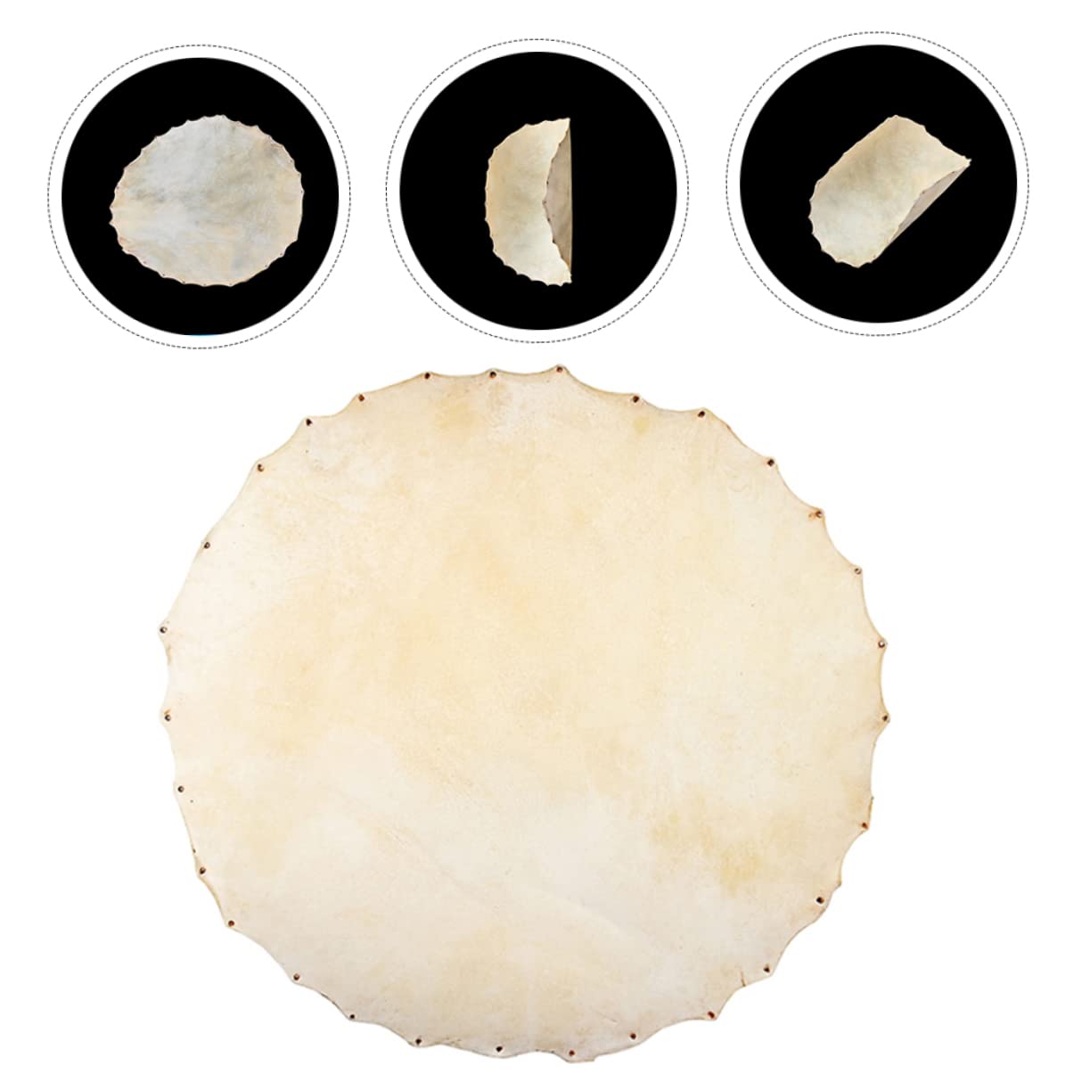 COSMEVIVI 4pcs Supple Musical Instrument Parts Drum Covers Sheepskin Drum Leather African Covers