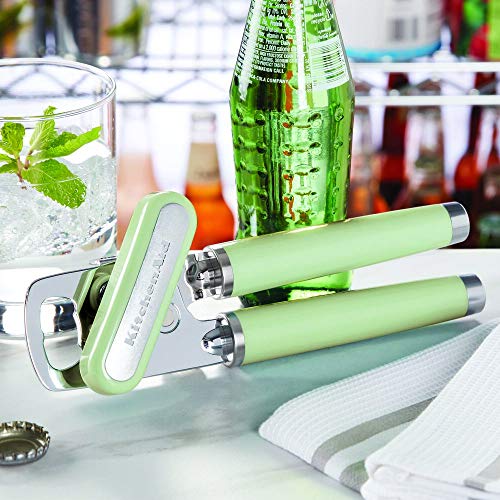 Image of KitchenAid Classic Multifunction Can Opener and Bottle Opener Easy to Use, Razor Sharp Stainless Steel Cutting Wheel, Soft Ergonomic Handles, Pistachio (Pack of 12)
