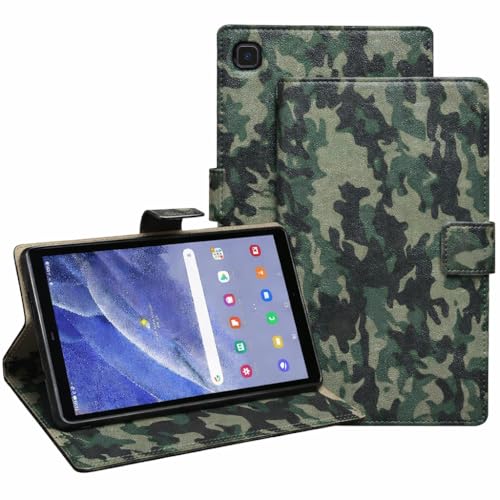Image of Premium Flip Cover for Samsung Galaxy Tab A7 Lite 8.7 Inch, Leather, Magnetic Stand, Soft TPU Back with PU Leather Front (Army)