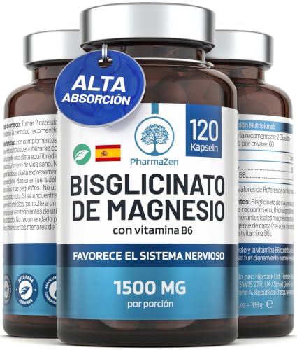 Bisglicinato de Magnesio 1500 mg con vitamina B6 - Sueño y energía