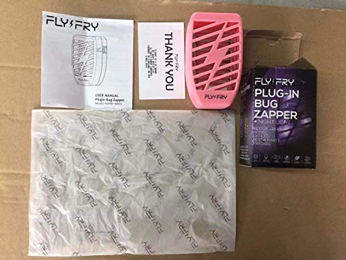 Flyfry Indoor Bug Zapper For Home Plug In - Electronic Mosquito Trap - Uv Electric Killer - Blue Night Lamp For Mosquitoes Gnats Moths Bugs - Odorless Noiseless - Pink #TOP4