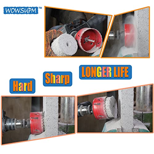 Wowsupm 3 Inch Carbide Grit Hole Saw Cutting Air Brick, Stucco #TOP1