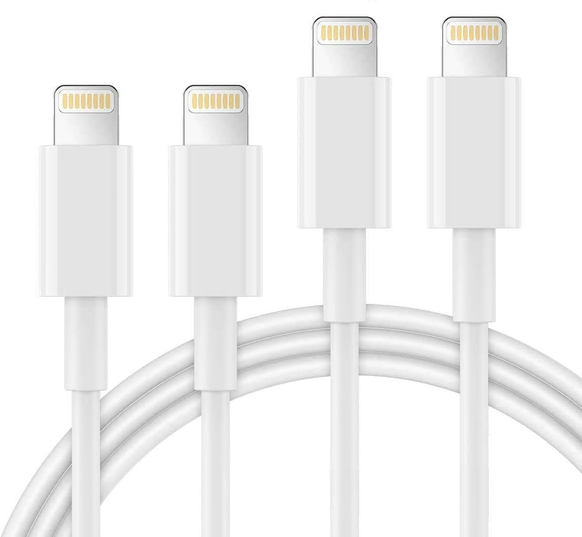 iPhone Charger 4PACK 3/3/6/6Feet Long USB Charging Cable High Speed Connector Data Sync Transfer Cord Compatible with iPhone Xs Max/X/8/7/Plus/6S/6/SE/5S iPad