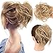 Tousled Updo Messy Bun Hair Piece Hair Extension Ponytail With Elastic Rubber Band Updo Extensions Hairpiece Synthetic Hair Extensions Scrunchies Ponytail Hairpiece for Women (Color:27/613#)