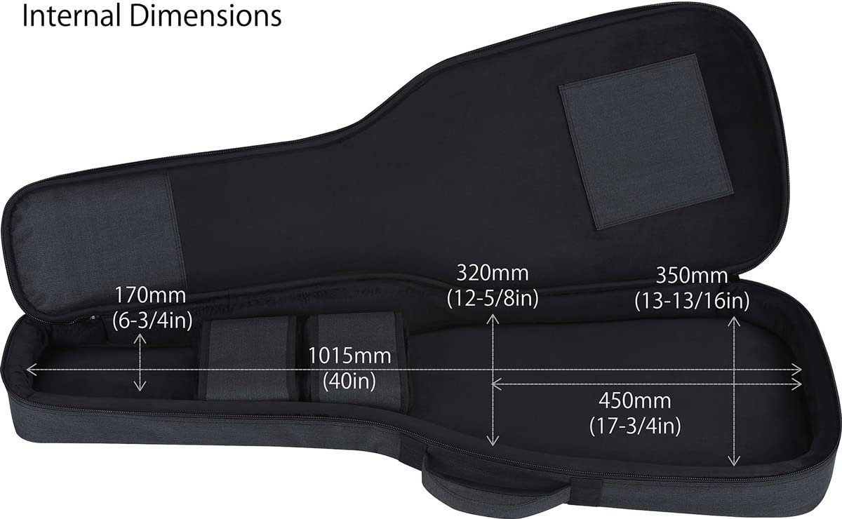 BOSS CB-EG10 – Hochwertiger Schutz, Leichter Gitarren-Soft-Gigbag – Dicke interne Polsterung – Rucksackgurte für den einfachen Transport – Zubehörtaschen und strapazierfähige Reißverschlüsse