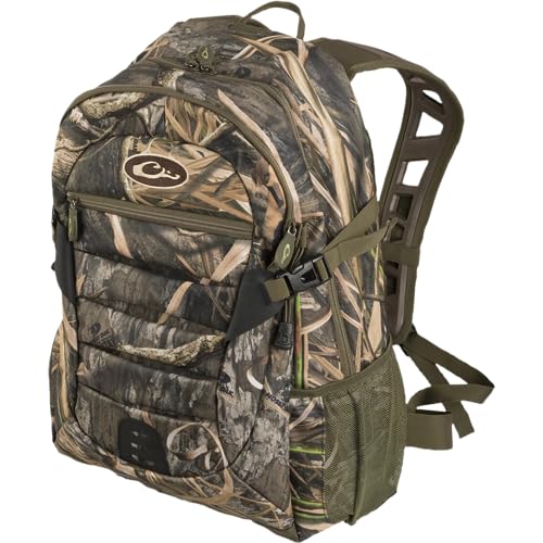 Image of Drake Waterfowl Camo Hunting Outdoor One Size Fits Most Backpack Daypack - Blades Habitat