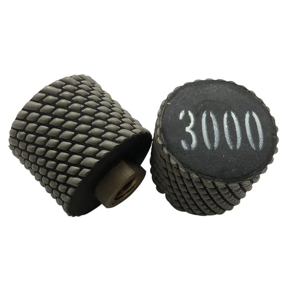 2" Wet Diamond Polishing Drum for Radius Polishing, #1500 Grit, Wet Only, 5/8"-11 Threaded Arbor