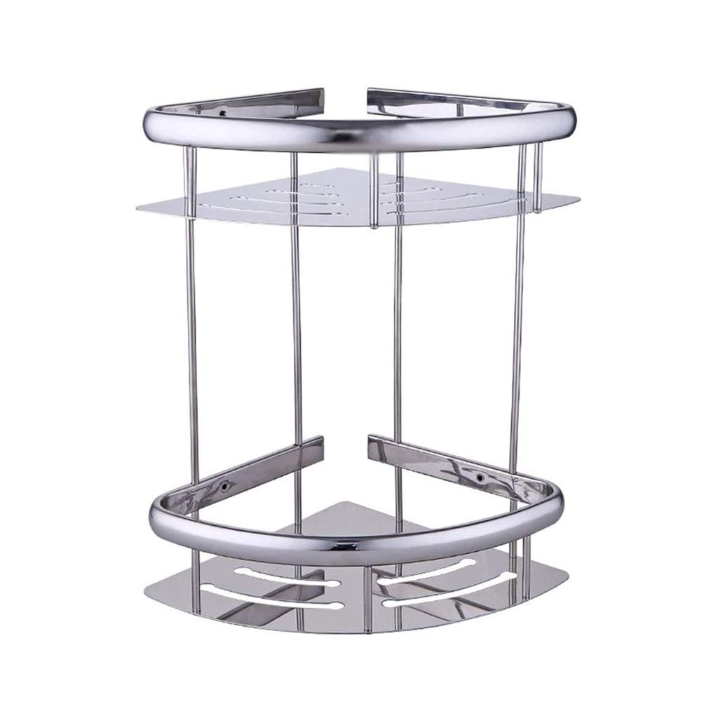Support de rangement salle de bain 2 couches avec cloison organisateur inox