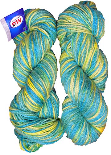 Image of HR Enterprise Craze Multi Green (500 gm), Wool Hank Hand Knitting Wool /Art Craft Soft Fingering Crochet Hook Yarn, Needle Knitting Yarn Thread Dyed