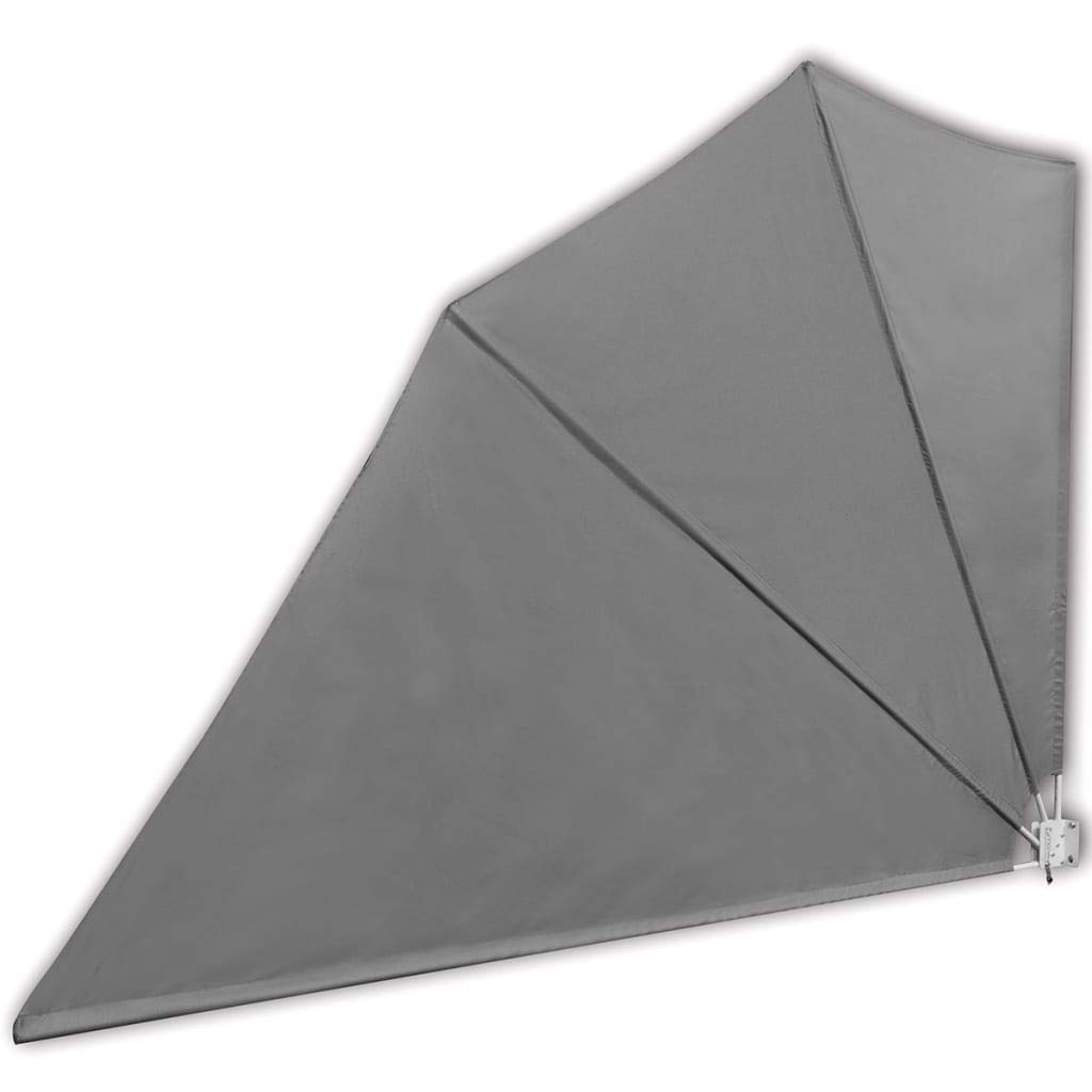 vidaXL Toldo Lateral Plegable de balcón Gris 160x240 cm