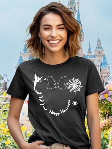 Happy Halloween Shirts Women Magical Halloween T Shirt Funny Spider Web Graphic Shirts Spooky Season Tee Tops3