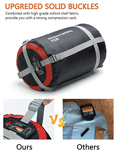 Saco de dormir NORSENS para acampamento – Saco de dormir leve e compacto para adultos, crianças – 3