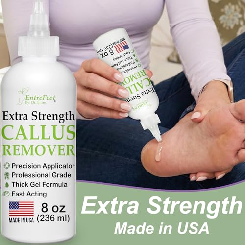 Image of Callus Remover for Feet (Extra Strength 8 oz) Foot Callus Remover Gel, Spa Foot Care, Pedicure Tools for Feet Scrubber