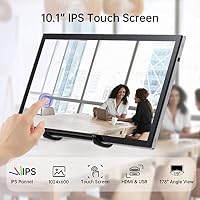 HAMTYSAN Raspberry Pi Touch Screen, 10.1 Zoll Bildschirm Monitor 1024x600 Kleiner tragbarer HDMI Monitor mit Ständer, IPS Bildschirm für Raspberry Pi 5/4/3/2/Zero/B/B+ Jetson Nano Win11/10/8/7 – Ansicht 2