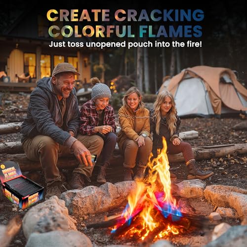 Magical Flames Fire Color Changing Packets Fire Pit (25 Pack), Fire Color Packets for Camping Essentials, Campfire, Bonfire & Fireplaces, Campfire Accessories - Image 2
