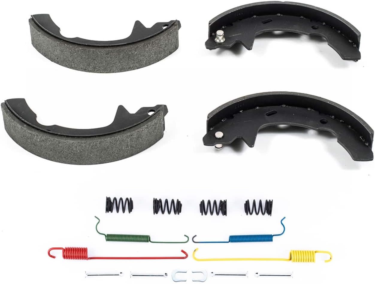 PowerStop Rear Service Brake Shoes for Ford Taurus 1993-07 | Mercury Sable 1993-05 - Service Brake Shoe Replacement with Hardware, SSH599