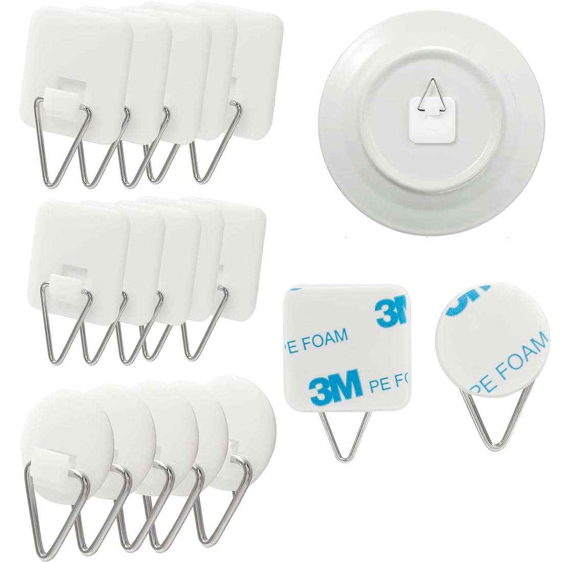 AORVYUI 15 Piezas Ganchos Adhesivos Invisibles, Colgar Cuadros sin Agujeros, Ganchos para Colgar Cuadros, Cuelga Cuadros para Suministros de Decoración de Arte