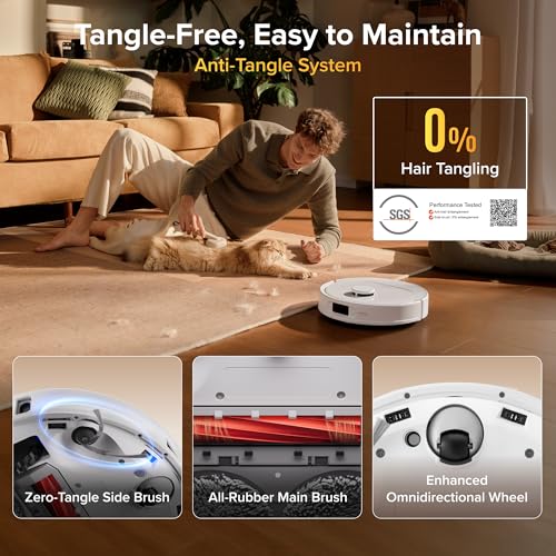 Image of roborock Qrevo S Pro Robot Vacuum and Mop, 18,500Pa Suction, Multifunctional Dock with 167℉ Mop Self-Cleaning, Smart Obstacle Avoidance, Anti-Tangle Brush, Liftable Spinning Mop, White
