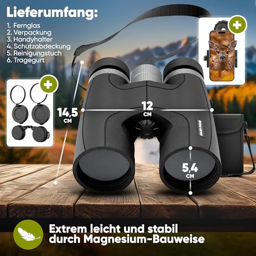 Fernglas 12×42 Adler Focus Nitro mit Magnesium-Gehäuse