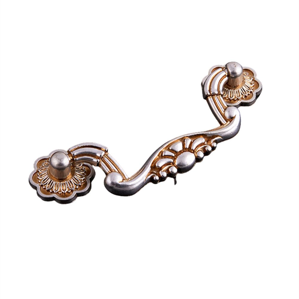 Poignée de meuble en argent antique 78mm style vintage