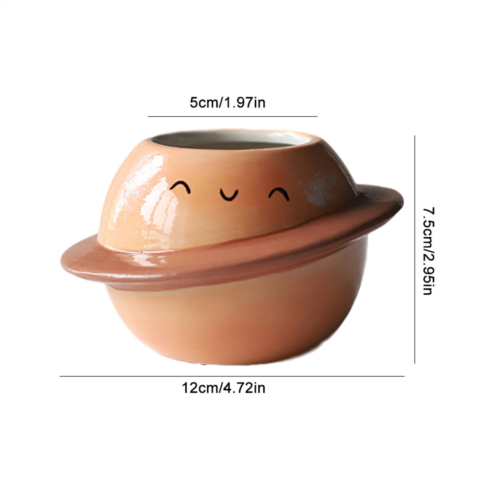 Liudan Doniczka doniczka w kształcie planety ceramiczna doniczka na sukulenty doniczka bonsai doniczka dom ogród balkon dekoracja doniczka biurko ozdoby ogrodowe doniczki (kolor: 05)