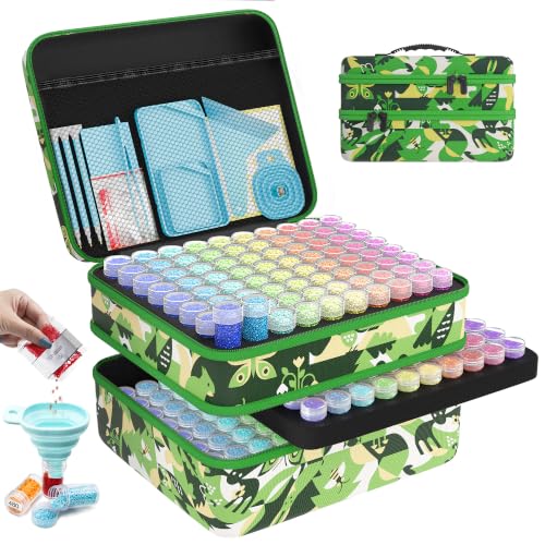 Image of ARTDOT 240 Slots Storage Container for Diamond Painting Kits for Adults,Portable Diamond Painting Storage Box with Accessories and Tools