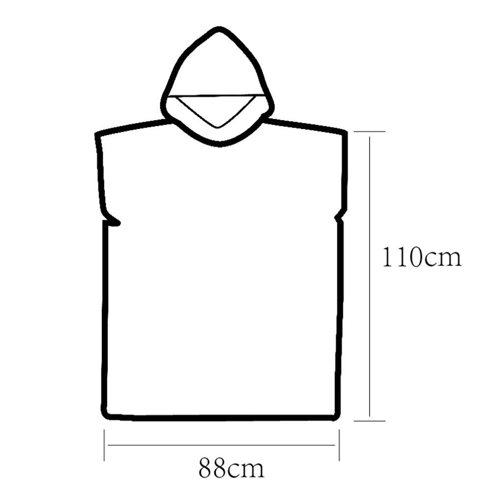 Surf Poncho Albornoz Cambiar con Capucha, Toalla Túnica, Grueso Secado Rápido Microfibra Traje de Buceo Toalla, Absorbente Baño Túnica para Hombre Mujer Piscina/Natación - Azul marino, 110*80cm