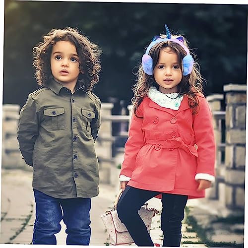 Cute Unicorn Plush Ear Warmer for Boys and Girls Gradient Color Cat Ear Earmuff Soft Winter Cover Fluffy Design for Outdoor Use Random Color2