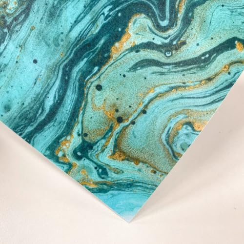 funlife Matte Marble Peel and Stick Backsplash with Tools for Kitchen Bathroom or Laundry Room 5.9"x5.9"x50-Sheet Turquoise Marble by funlife - Used condition - Image 7