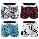 [Aibso] ボクサーパンツ メンズ 下着 4枚セット 前閉じ 通気 吸水速乾 抗菌防臭 ボクサーブリーフ ローライズ 冷感パンツ 男性用下着 (B2-M)