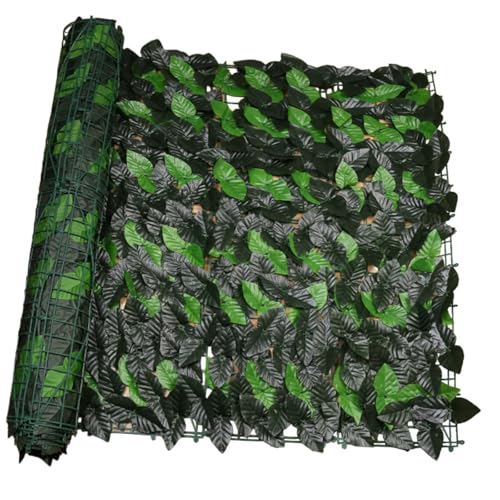 KIXZSAZ Valla de privacidad Artificial para Exteriores, Nunca se marchita ni se Cae, Hecha de Tela poliéster Primera Calidad, setos Artificiales Decorativos, Valla para decoración jardín.