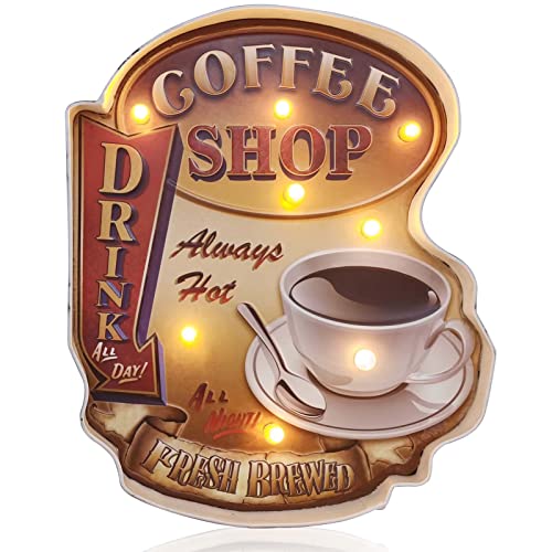 Light-Up Coffee Cafe Sign