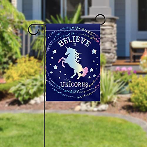Drapeau de jardin licorne 30x45 cm double face résistant pour l'extérieur