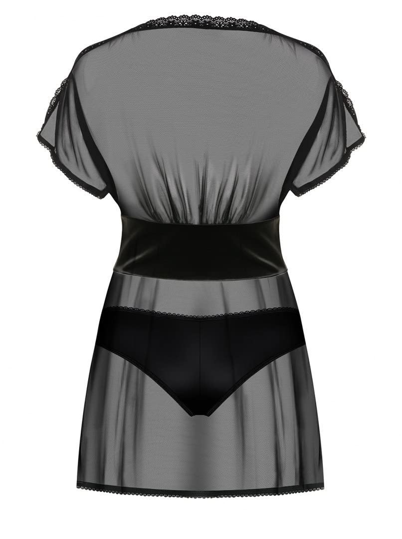 Obsessive Femme Ensemble Nuisette+String Filet Transparent 868-BAB-1