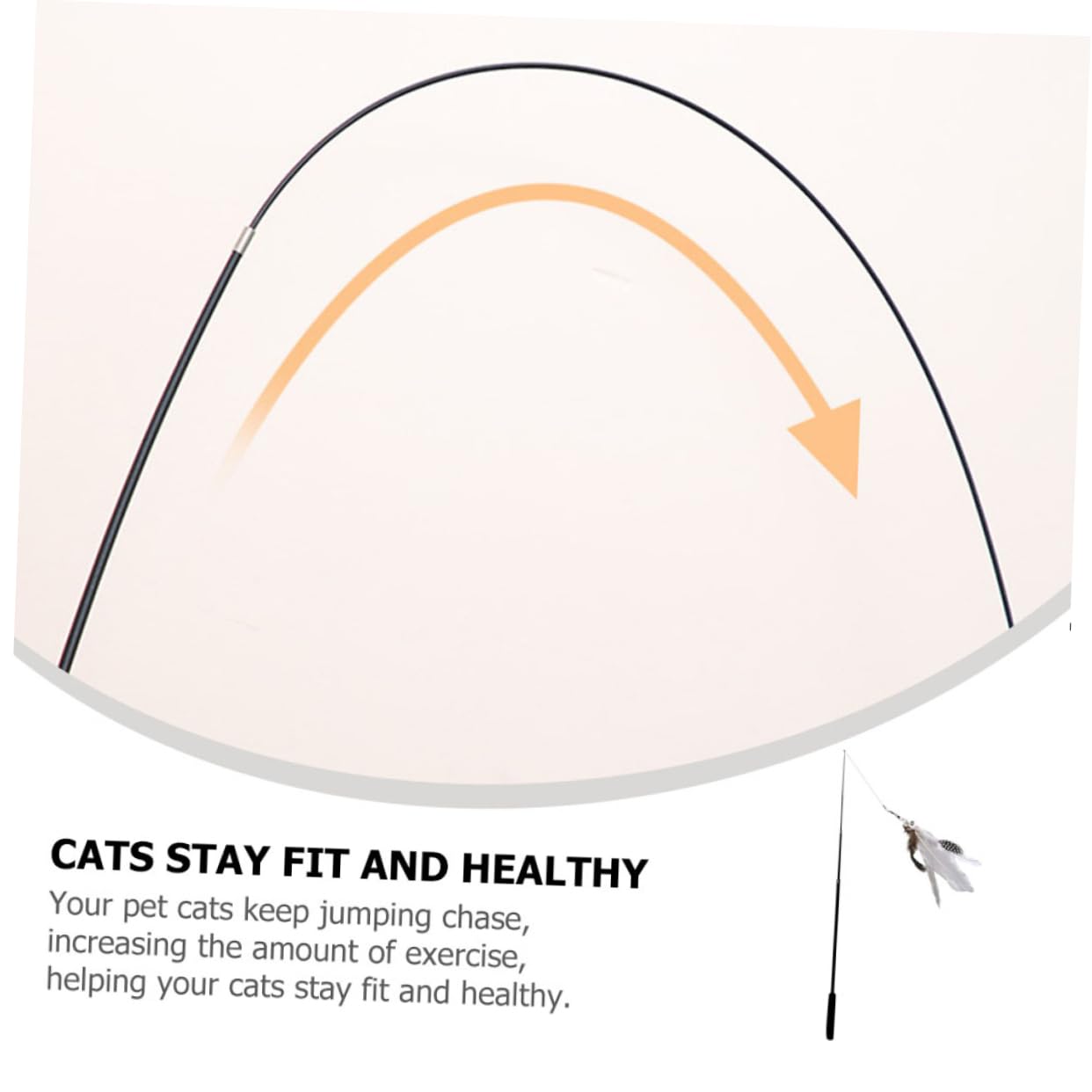Happyyami 8pièces Canne à Télescopique pour Chats avec Plumes Jouet Interactif pour Chats Et Chatons pour Exercice Divertissement