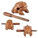GLOGLOW Wood Frog Guiro Rasp, Thailand Traditional Craft Wooden Musical Instrument Tone Block (8.8CM/3.5Inch)