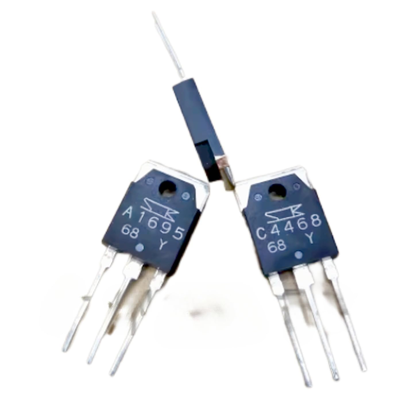 2pcs 2SA1695-Y 2SA1695 A1695 + 2pcs 2SC4468-Y 2SC4468 C4468 Transistor TO-3PN DX