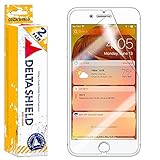 DeltaShield Screen Protector for Apple iPhone 8 Plus (2-Pack)(Maximum Coverage) Anti-Bubble Military