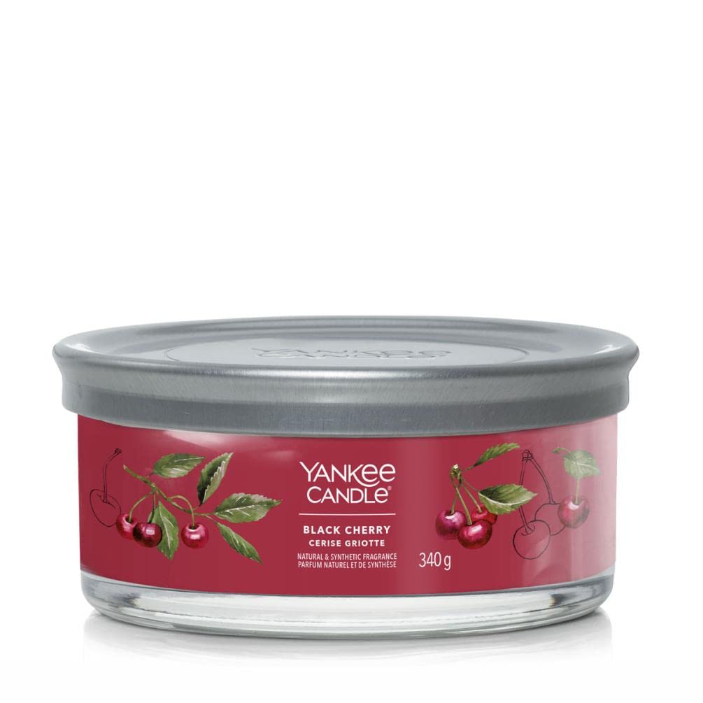 Yankee Candle Black Cherry Garnek Świeca z 5 knotami Rozmiar M